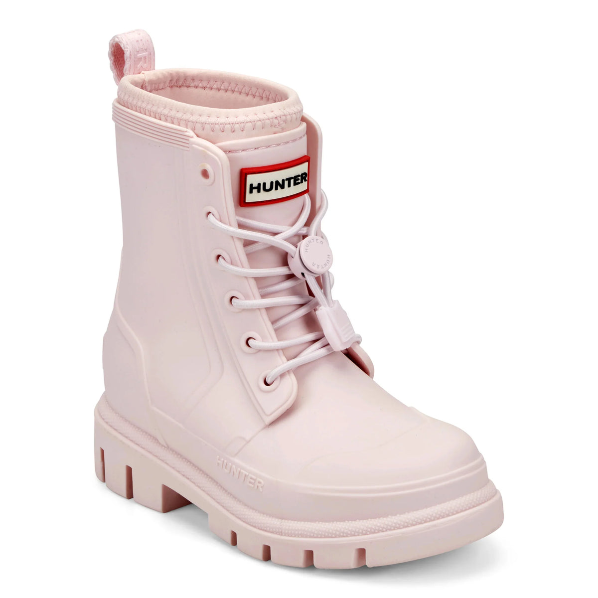Little Kids Stamp Lace-Up Waterproof Ankle Boots